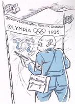 Spotprent over jodenvervolging tijdens de Olympische Spel..., Verzenden