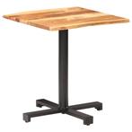 vidaXL Table de bistro au bord naturel 70x70x75cm Bois, Verzenden, Neuf