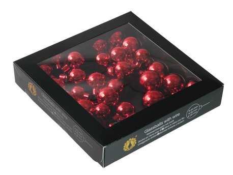 Kerstballen van glas rood glans red shiny - 20/25/30mm 6, Hobby en Vrije tijd, Knutselen, Nieuw