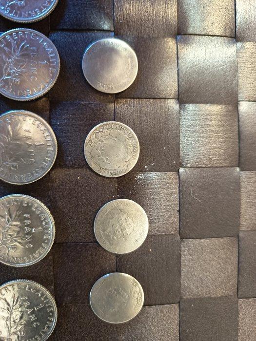 Frankrijk. Lot de 21 monnaies, dont 15 en argent (Zonder, Postzegels en Munten, Munten | Europa | Niet-Euromunten