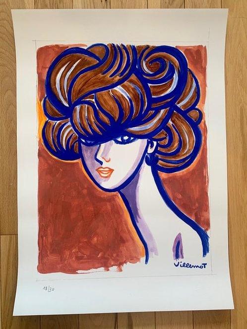 Bernard Villemot - Lithographie originale Contrex, Antiek en Kunst, Kunst | Tekeningen en Fotografie