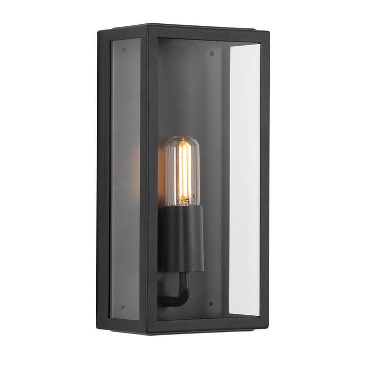 Strak & modern Atlanta Muurlamp Zwart Buitenverlichting, Jardin & Terrasse, Éclairage extérieur, Envoi