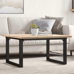 vidaXL Salontafel O-frame 80x80x45,5 cm grenenhout en staal, Huis en Inrichting, Tafels | Eettafels, Verzenden, Nieuw