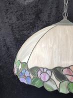 Hängelampe – Tiffany-Stil – florales Glasdekor – elektrisch, Antiek en Kunst