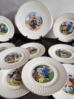 Sarreguemines - Dessertservies (11) - Scènes « Régions, Antiek en Kunst