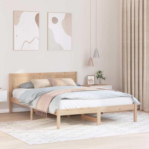 vidaXL Bedframe Bruin 150 x 200 cm Massief grenenhout, Huis en Inrichting, Slaapkamer | Bedden, Nieuw, Verzenden