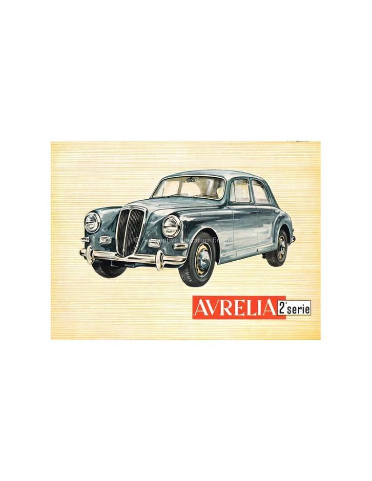 1955 LANCIA AURELIA BERLINA BROCHURE ENGELS, Boeken, Auto's | Folders en Tijdschriften, Ophalen of Verzenden