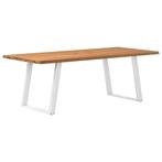 vidaXL Eettafel met natuurlijke rand 220x100x74 cm massief, Huis en Inrichting, Tafels | Eettafels, Verzenden, Nieuw