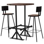 vidaXL 3-delige Barset massief gerecycled hout, Huis en Inrichting, Verzenden, Nieuw