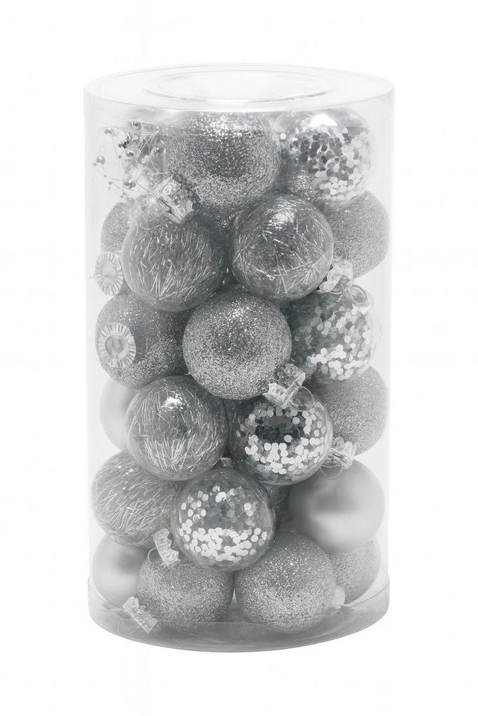 2dekans | Kerstballenset 50 stuks zilver Ø 5 cm – Stijlvolle, Diversen, Kerst, Ophalen of Verzenden
