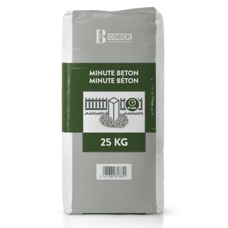 Snelbeton 25kg - quickbeton minute turbo beton - coeck - pe, Tuin en Terras, Grind, Keien en Split, Nieuw