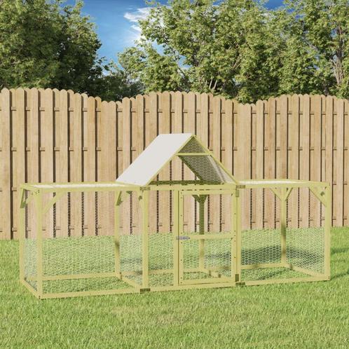 vidaXL Kippenhok 300x100x150 cm geïmpregneerd massief, Dieren en Toebehoren, Knaagdieren en Konijnen | Hokken en Kooien, Nieuw
