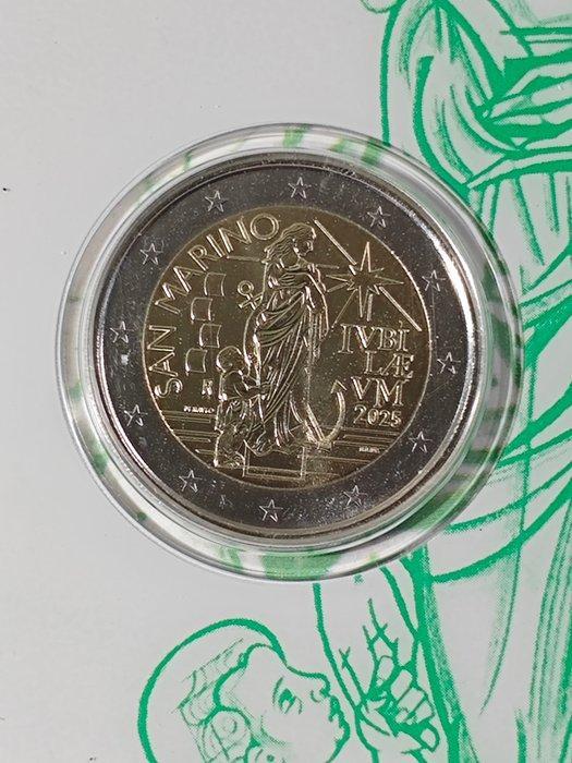 San Marino. 2 Euro 2025 Giubileo + Michelangelo (2, Postzegels en Munten, Munten | Europa | Euromunten