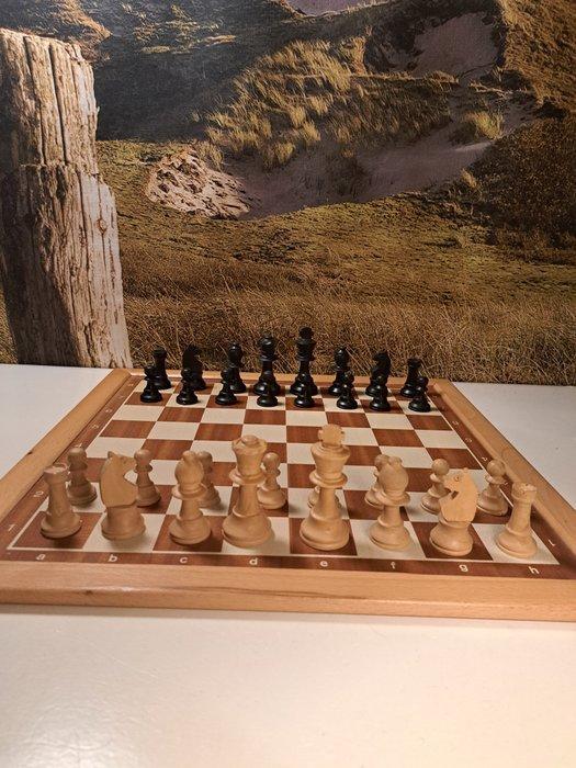 Schaakspel - Klassiek Staunton schaakspel + palmhouten, Antiek en Kunst, Curiosa en Brocante