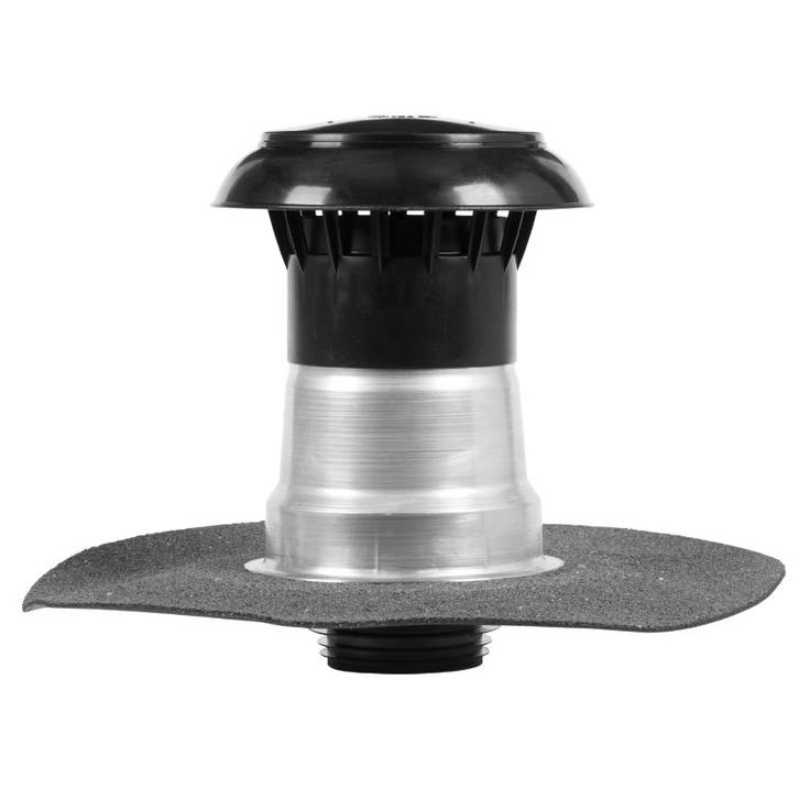 Platdak ontluchting dubbelwandig met kunststof kap, Doe-het-zelf en Bouw, Ventilatie en Afzuiging, Nieuw, Verzenden