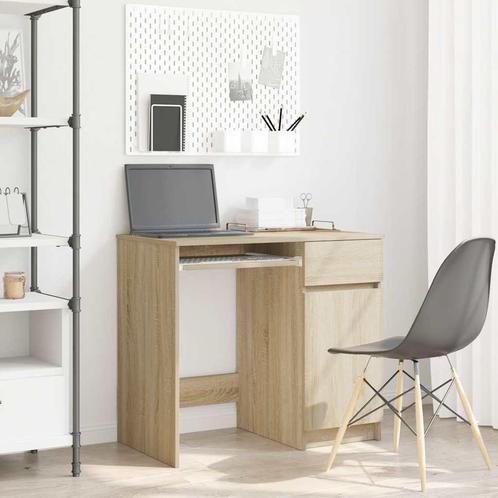 vidaXL Bureau 86x49x76 cm spaanplaat sonoma eikenkleurig, Huis en Inrichting, Bureaus, Nieuw, Verzenden