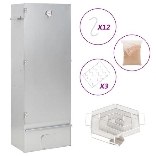 vidaXL BBQ-rookoven met koude rookgenerator gegalvaniseerd, Elektronische apparatuur, Overige elektronische apparatuur, Nieuw