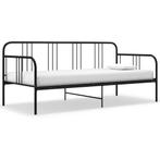 vidaXL Slaapbank metaal zwart 90x200 cm, Verzenden, Nieuw
