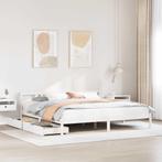 vidaXL Bedframe zonder matras massief grenenhout wit 200x200, Verzenden, Nieuw