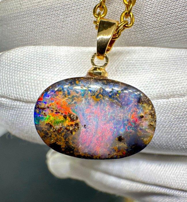 Opaal Hanger - Hoogte: 20 mm - Breedte: 15.5 mm- 1.8 g - (1), Verzamelen, Mineralen en Fossielen