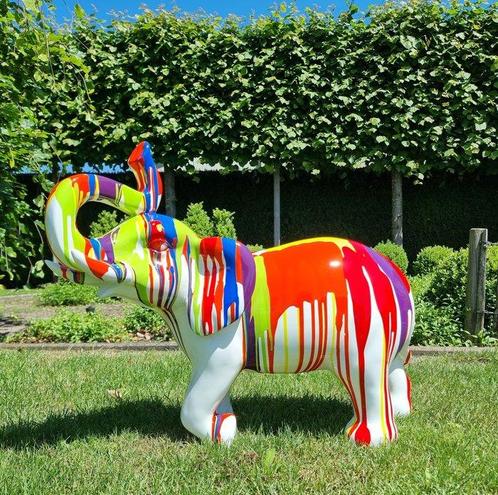 sculptuur, Pop art elephant garden statue - 50 cm -, Antiquités & Art, Curiosités & Brocante