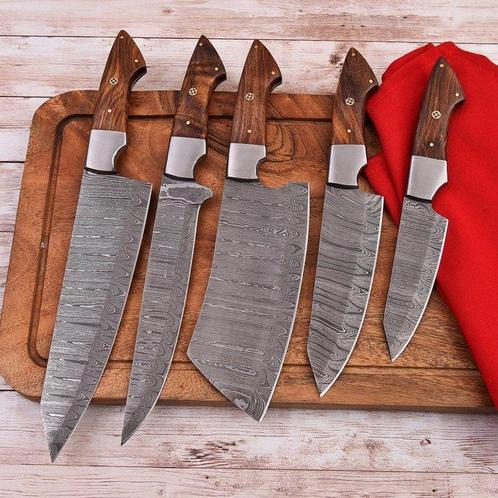 Keukenmes - Chefs knife - Gevouwen staal, hout - Noord, Antiquités & Art, Antiquités | Ustensiles de cuisine