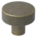 Knop plat met profielrand 35mm messing antiek, Doe-het-zelf en Bouw, Nieuw, Overige materialen, Klink of Kruk