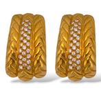 Oorbellen - 18 karaat Geel goud, 18K Geelgoud en 1.08ct, Nieuw