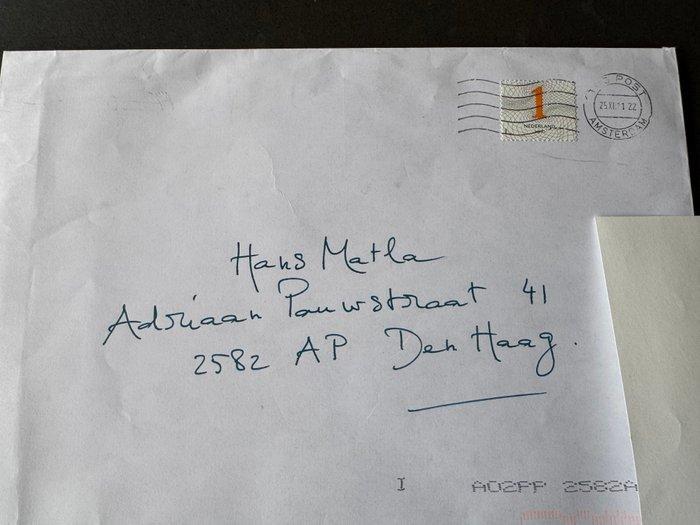 A.F.Th. van der Heijden - Getypte brief aan Hans Matla -, Antiek en Kunst, Antiek | Boeken en Manuscripten
