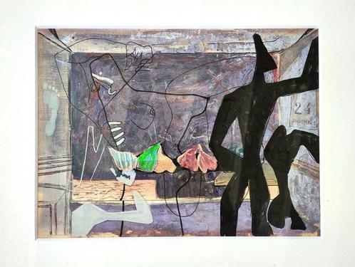 Antonio Guijarro Gutiérrez (1923–2011) - Personajes oscuros, Antiek en Kunst, Kunst | Schilderijen | Klassiek