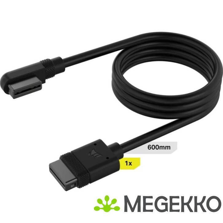Corsair iCUE LINK Cable, 1x 600mm with Straight/Slim 90, Computers en Software, Overige Computers en Software, Nieuw, Verzenden