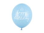 Lichtblauwe Ballonnen Happy Birthday 30cm 6st, Verzenden