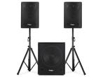 Ibiza Sound CUBE1812 Actieve 2.1 Speaker Subwoofer Set 2400W, Nieuw