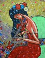 Wiktor Bezrukow - Violin serenade, Antiquités & Art