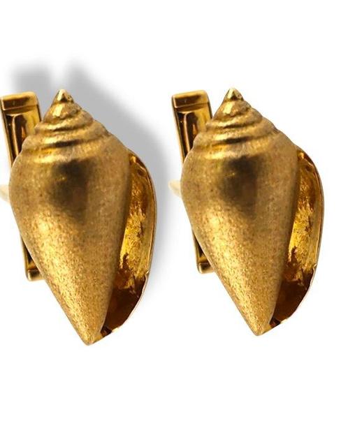 Boutons de manchette - 18 carats Or jaune, Étonnantes, Handtassen en Accessoires, Antieke sieraden