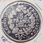 Frankrijk. Directoire (1795-1799). 5 Francs An 8-Q Union et