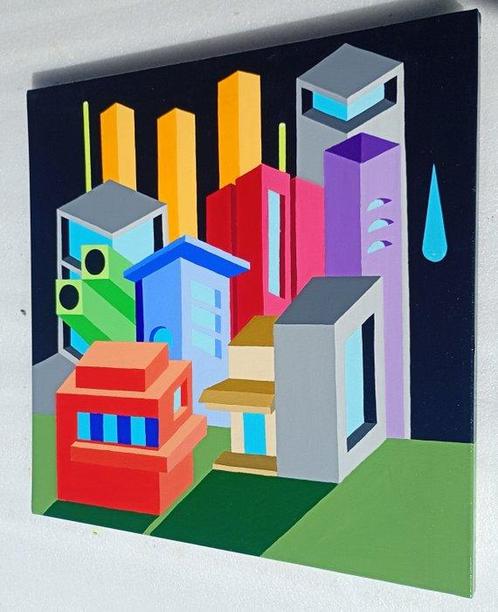 Tancredi Fornasetti (1983) - Silenzio in città, Antiek en Kunst, Kunst | Schilderijen | Modern