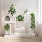 vidaXL Plantenstandaard wit 104,5x25x77,5 cm massief, Tuin en Terras, Verzenden, Nieuw