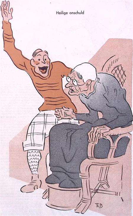Spotprent over Jacques van Egmond(?) (lijst optie, Lithos), Antiek en Kunst, Kunst | Litho's en Zeefdrukken, Verzenden
