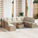 vidaXL Tuinbank Set 10 pcs Beige en wit, Tuin en Terras, Verzenden, Nieuw