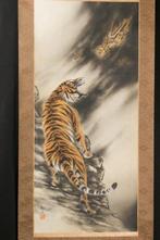 Draak en Tijger (Ryko) - met de hand geschilderd op zijde