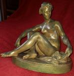 Superbe Sculpture  Nu Féminin  Art Déco - Beeldje -