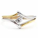 Ring - 18 karaat Geel goud, Witgoud Diamant  (Natuurlijk), Handtassen en Accessoires