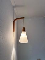 Philips - Louis Kalff - Lampe - Teck, ver à lait - lampe, Antiek en Kunst