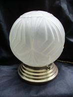Lamp - Art Deco. Metalen rand. Glasbol rond 1935