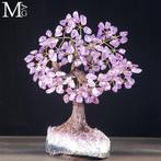 Améthyste pierre précieuse « Tree of Life » sur socle en