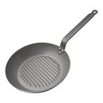 Grillpan plaatstaal geribbeld rond  Ø30cm De Buyer, Verzenden, Nieuw in verpakking