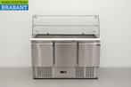 HCB inox Saladette Etabli réfrigéré 3 portes 1/1 GN avec, Articles professionnels, Verzenden