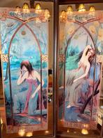 Franklin, France - Alphonse Mucha style - Wandspiegel (2)-, Antiek en Kunst