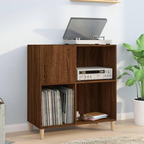 vidaXL Platenkast 84,5x38x89 cm bewerkt hout bruin, Huis en Inrichting, Kasten | Overige, Nieuw, Verzenden